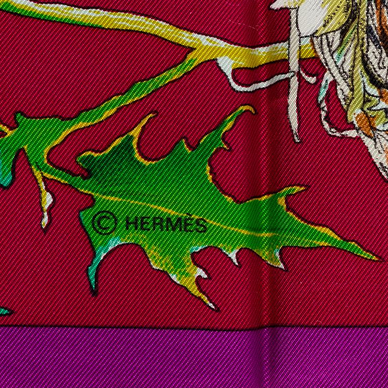 HERMÈS,  "Faune et Flore du Texas" (Texas Wildlife), Scarf.