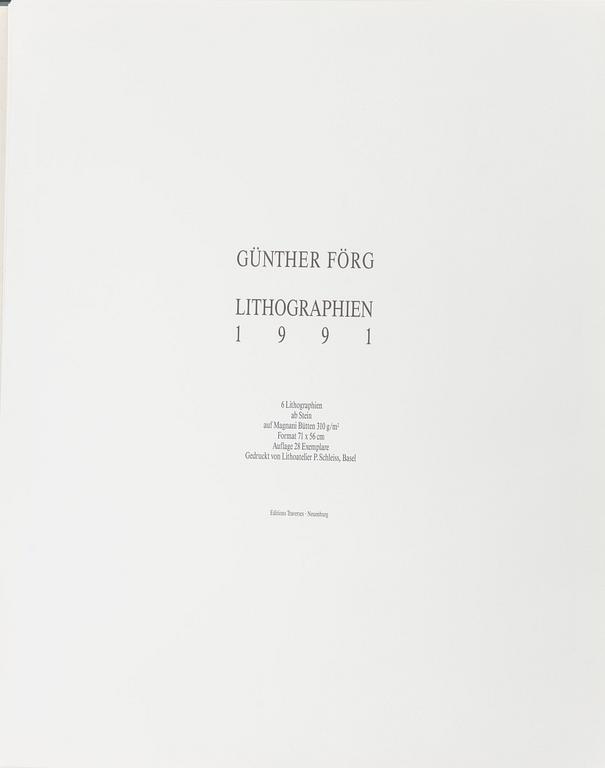 Günther Förg, The complete portfolio of 6 lithographs.