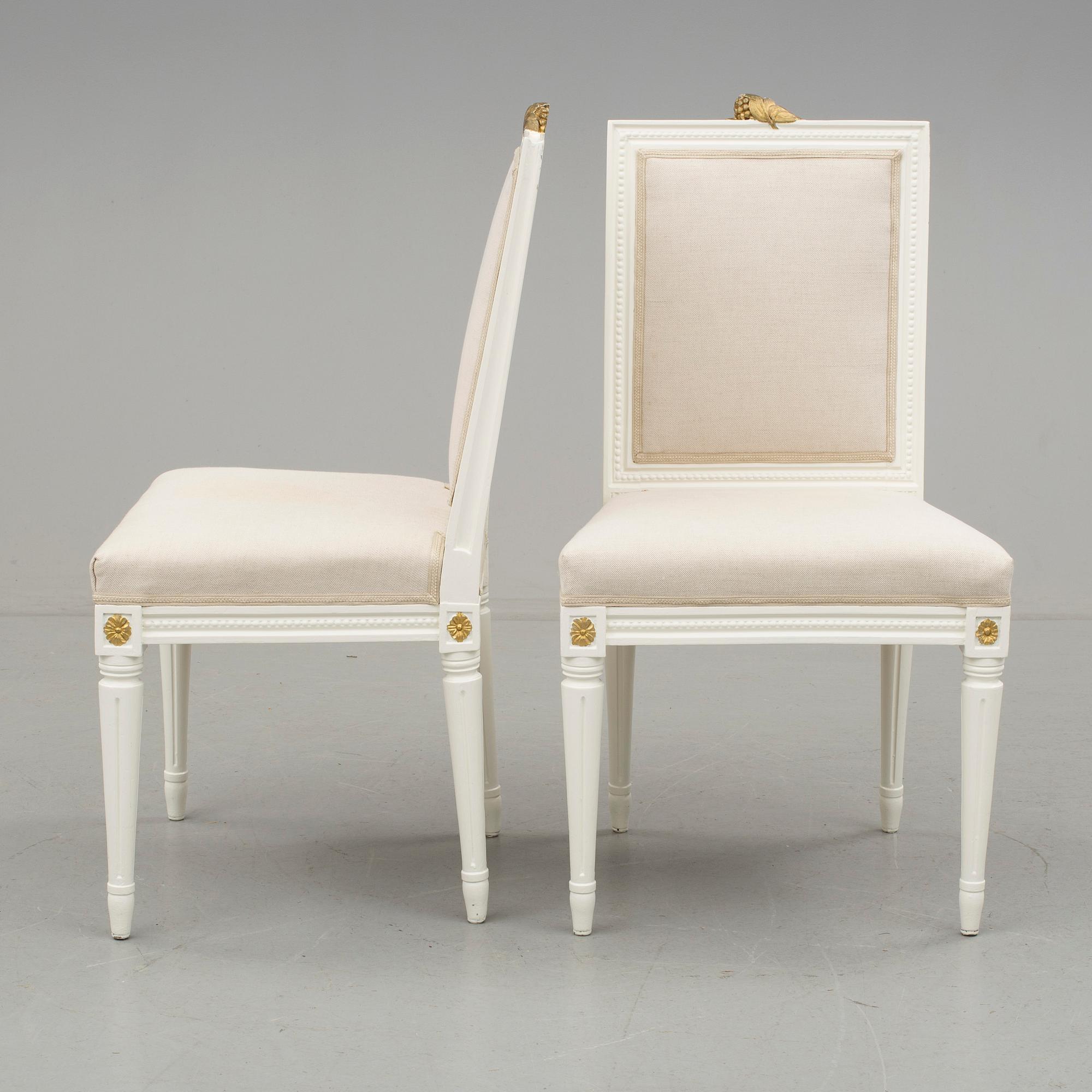 STOLAR, 4 st, Gustaviansk stil, 1910-/20-tal.