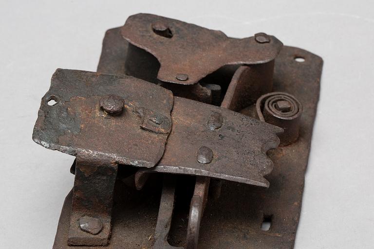 LOCK, with key, iron, 1800/1900th century,