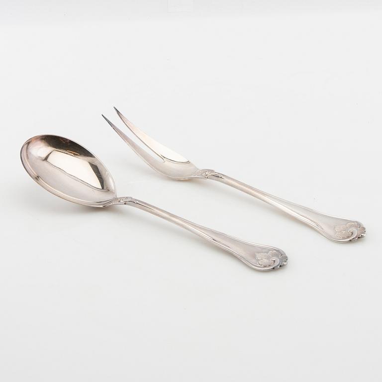 Cutlery 74 pcs "Kungsholm" silver, GAB Stockholm 1957-1966.