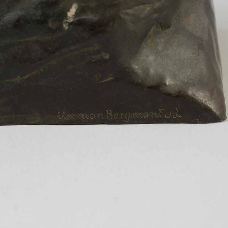 ALFRED OHLSON, SKULPTUR, brons, signerad.