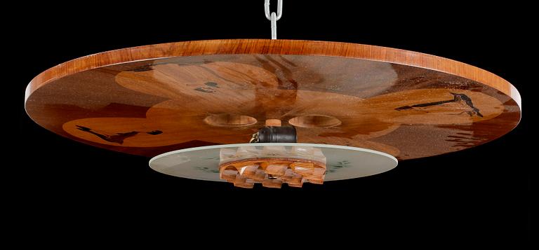 TAKPLAFOND, sannolikt Mjölby Intarsia, 1930-/40-tal.