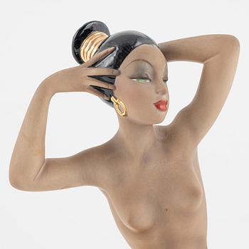 A 'Samara' ceramic figurine, C.I.A. Manna Torino, Italy, around mid 20th Century.