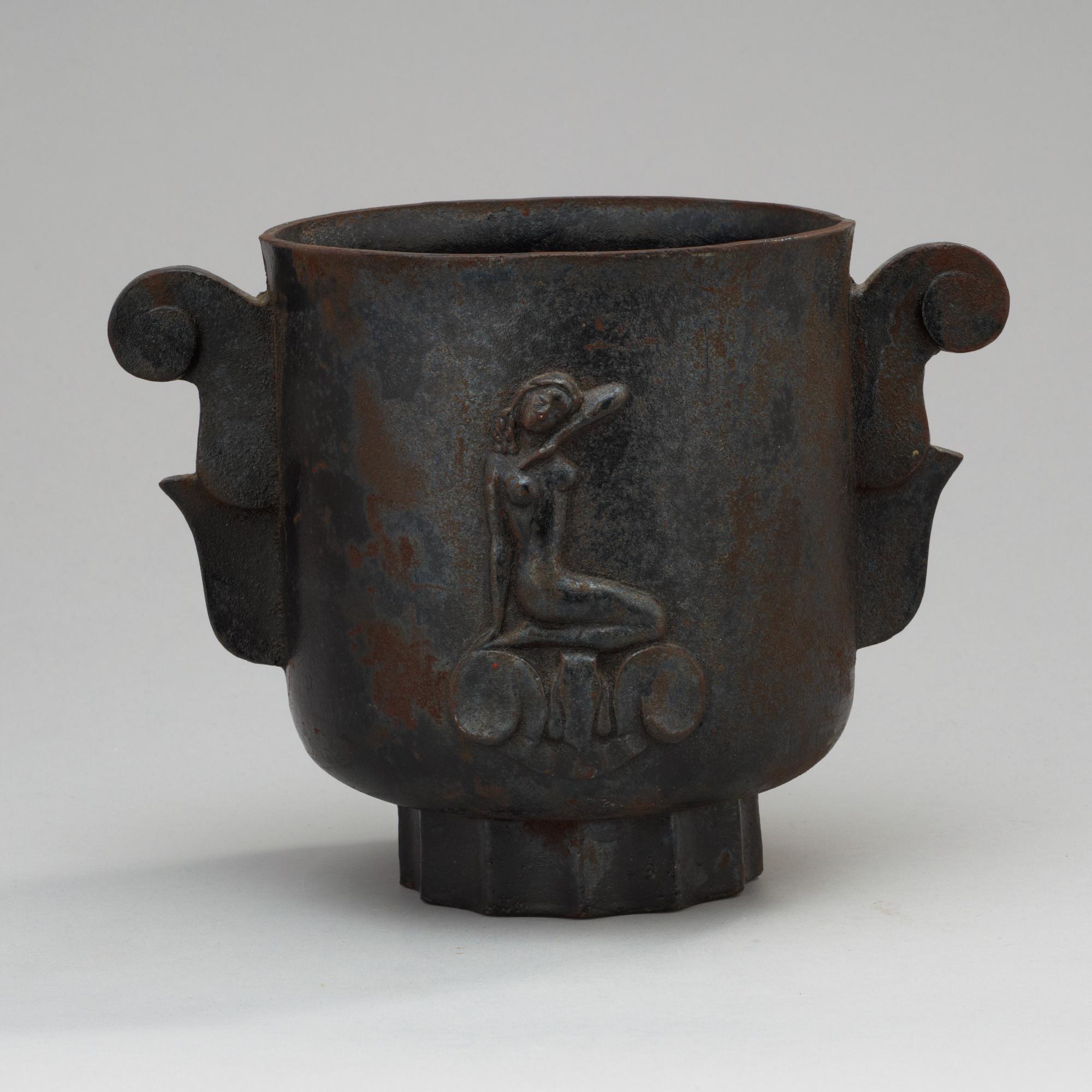 A cast iron garden urn, Sweden 1920's,