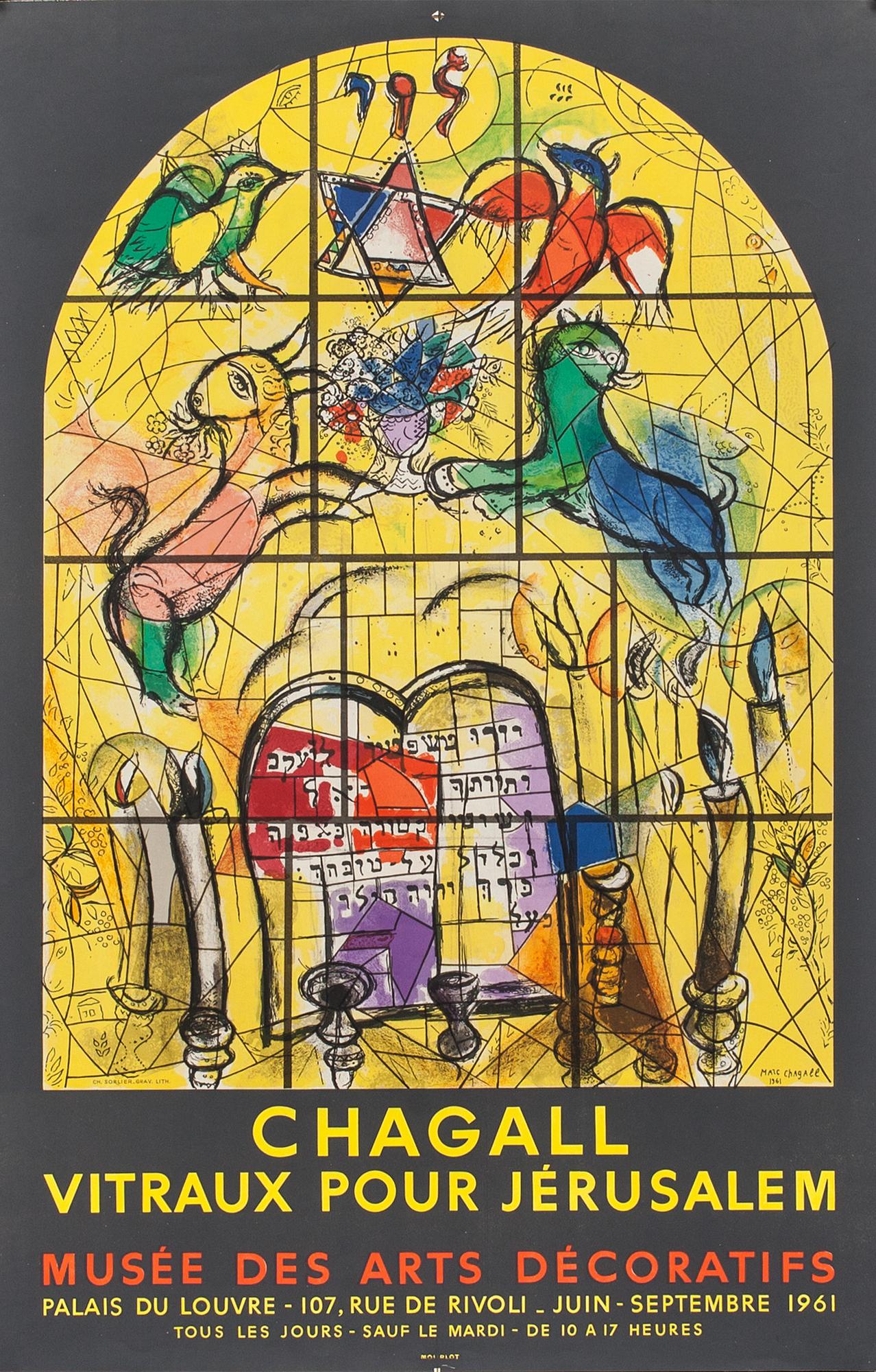 MARC CHAGALL, affisch, Mourlot 1961.
