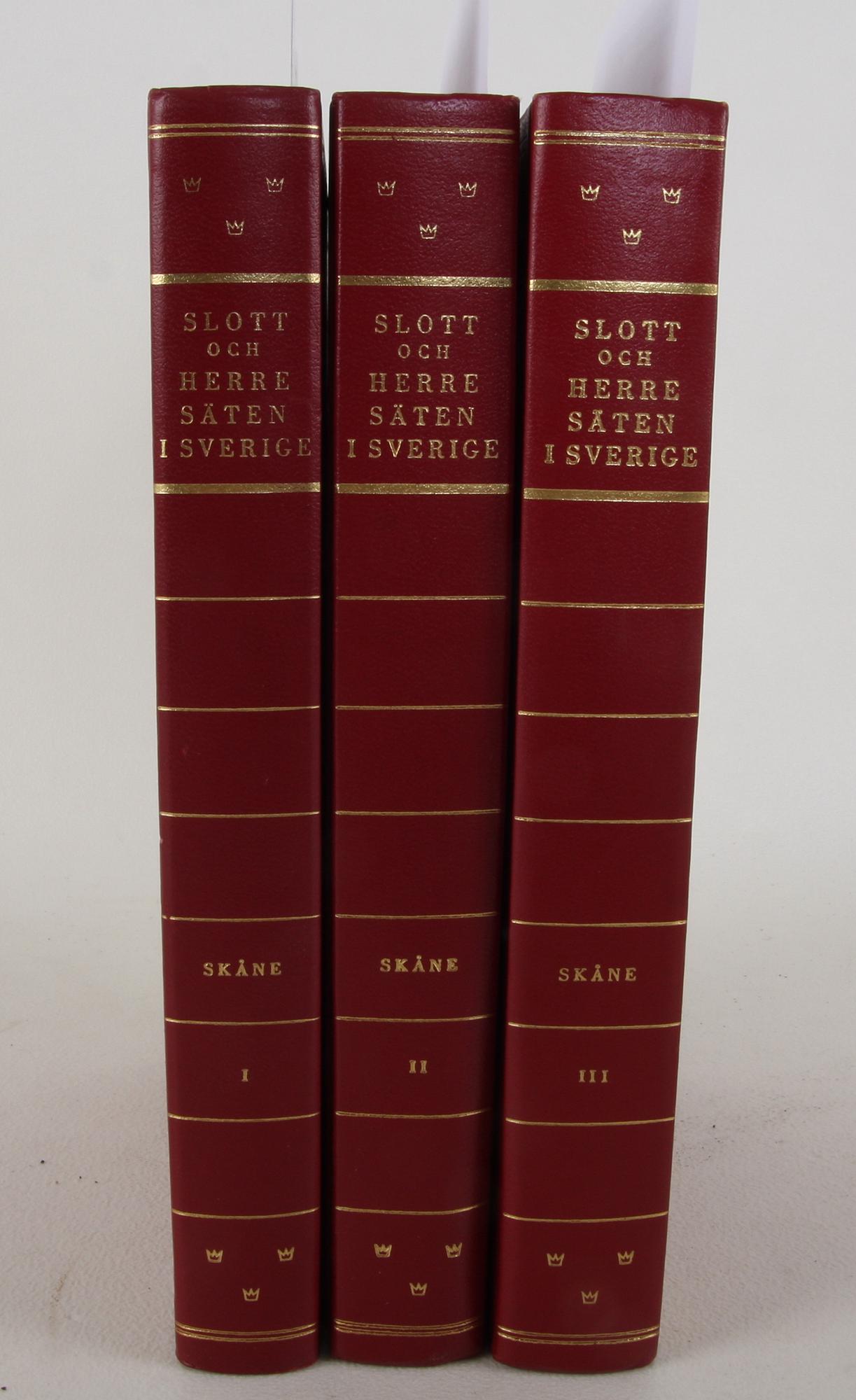 BOK, 3 vol. "Slott och herresäten i Sverige" Allhems förlag.