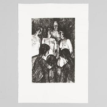 MARJATTA NUOREVA, graphic portfolio, mezzotint and drypoint 12 pcs, signed, numbered.