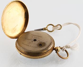 FICKUR, 18K guld, ca 1800-talets andra hälft.