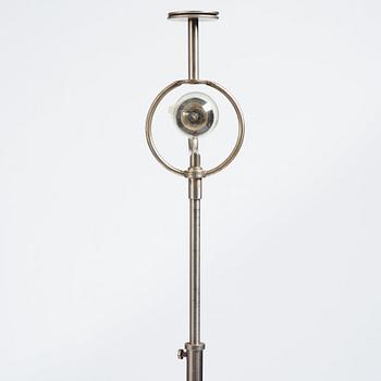 Futurum, probably designed by Margareta Köhler, a nickel plated floor lamp, Stockholm ca 1938.