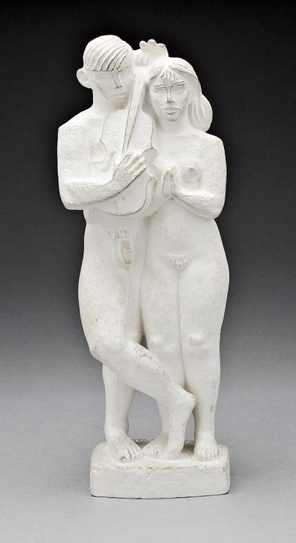 BROR HJORTH, skulptur, gips, sign.