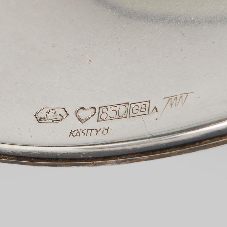 Tapio Wirkkala, kandelaber "TW412", silver Kultakeskus, Tavastehus 1985.