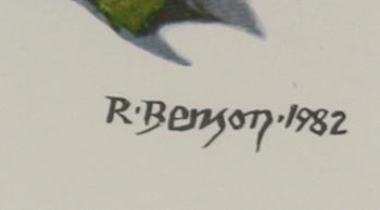 ROBERT BENSON, affischer, 2 st, sign o dat -82 i trycket.