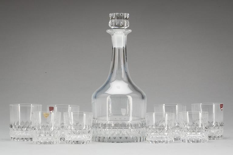 GLASSERVIS, 25 delar. Glas, "Silvia", Orrefors.