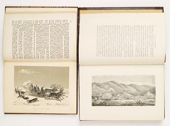 BOKPARTI OM TOPOGRAFI OCH NAUTICA, 29 vol resp 4 häften, bla "Voyage dans les departemens de la France.." Paris 1792.