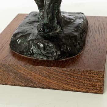 Gudmar Olovson, sculpture. Signed. Numbered. Foundry marl Brons, total height 43 cm, längd 17 cm.