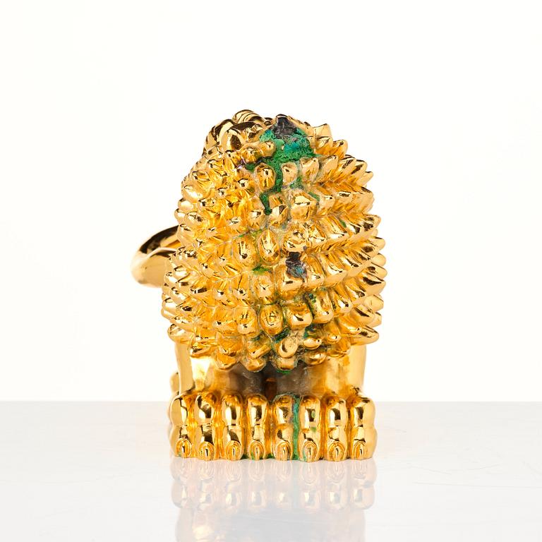 Anna Petrus, a gilt pewter sculpture of a lion, Svenskt Tenn, Stockholm, 1988.