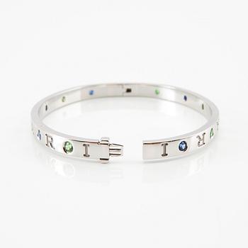 Bulgari, "Roman Sorbets" bracelet, 18K white gold with faceted tsavorites and purple sapphires.