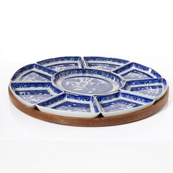 Cabaret, 9 pieces, flint ware, Gustavsberg.