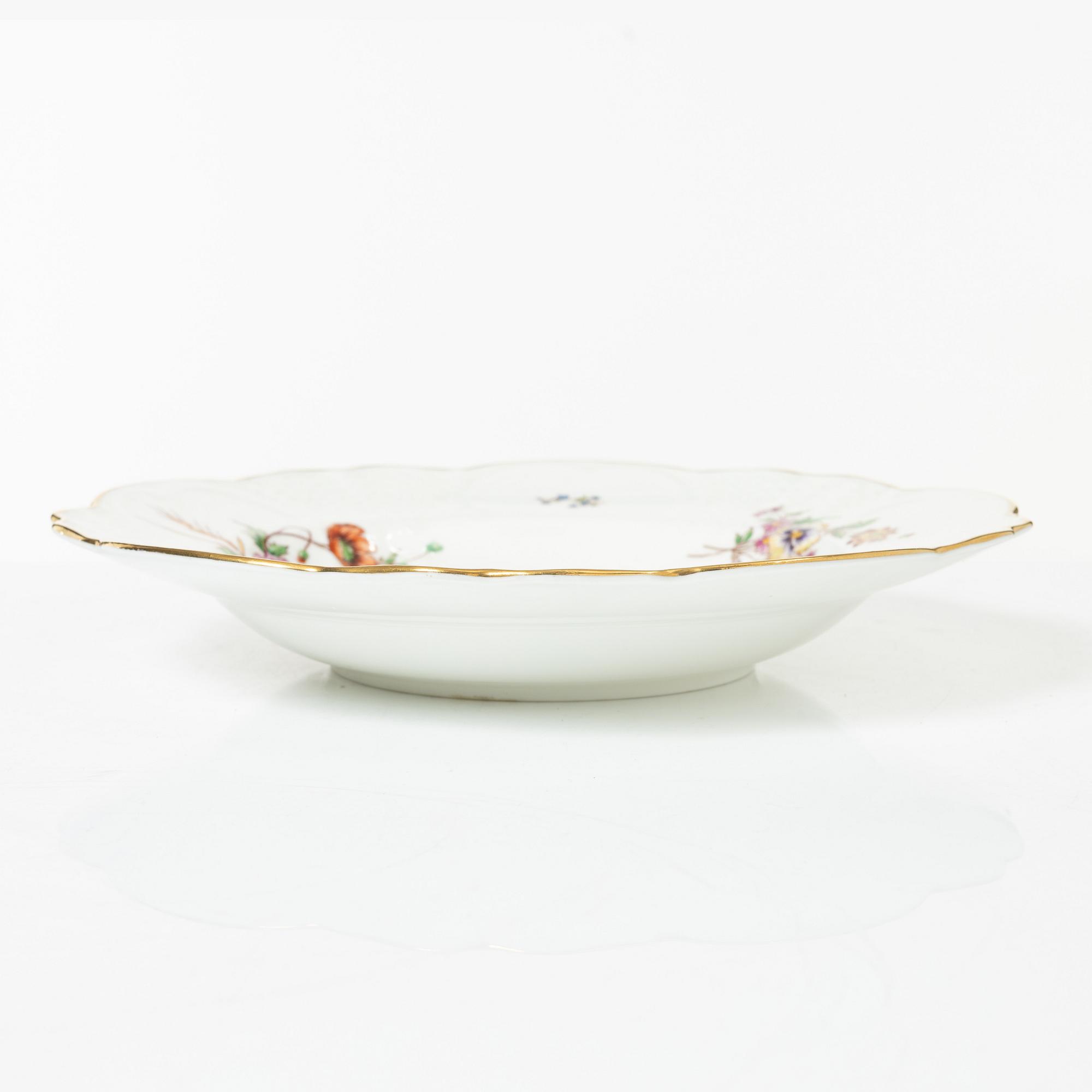 Servisdelar, 55st, porslin, Rörstrand, sent 1800-/tidigt 1900-tal.