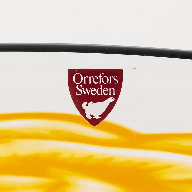 Eva Englund, a graal glass bowl, Orrefors, Sweden, 1980.