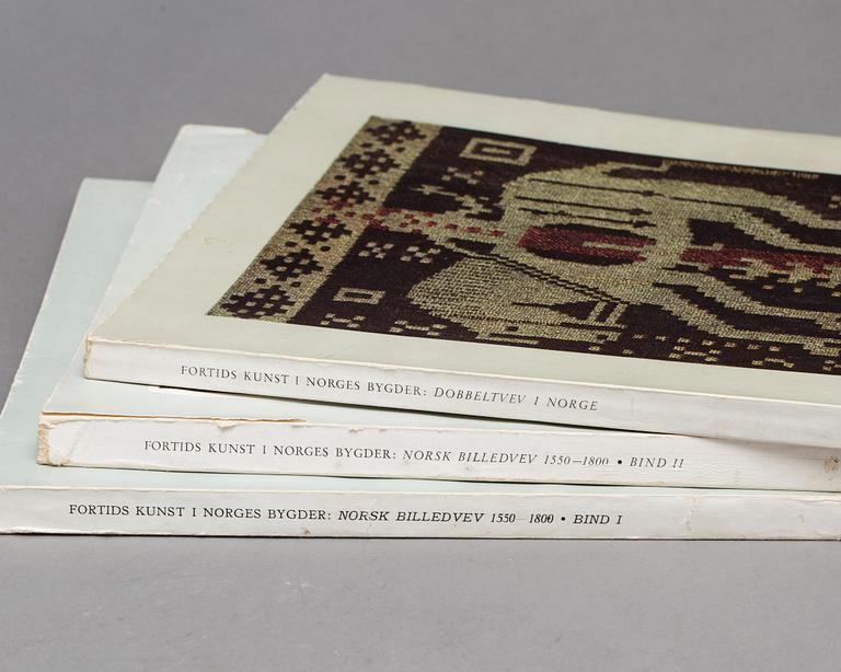 "NORSK BILLEDVEV 1550-1800", 3vol av Thor B. Kielland samt "DOBBELTVEV I NORG" 1 vol av Helen Engelstad. 1953 och 1958.
