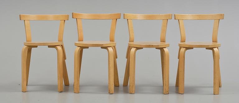 BORD samt STOLAR 4 st, modell 68, Alvar Aalto, Artek.
