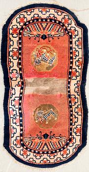 Saddle blanket Tibet semi-antique approx. 118x62 cm.