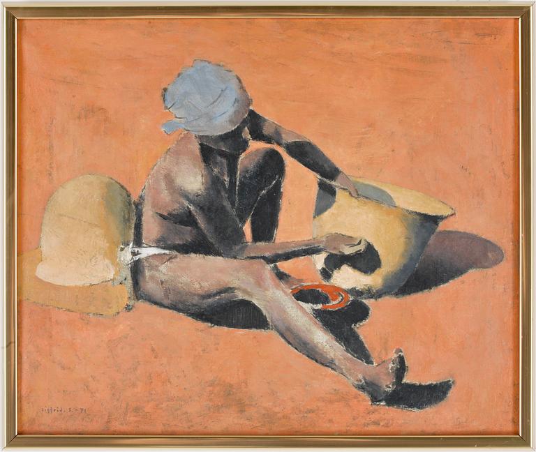 SIGFRID SÖDERGREN, olja på duk sign och dat -71.