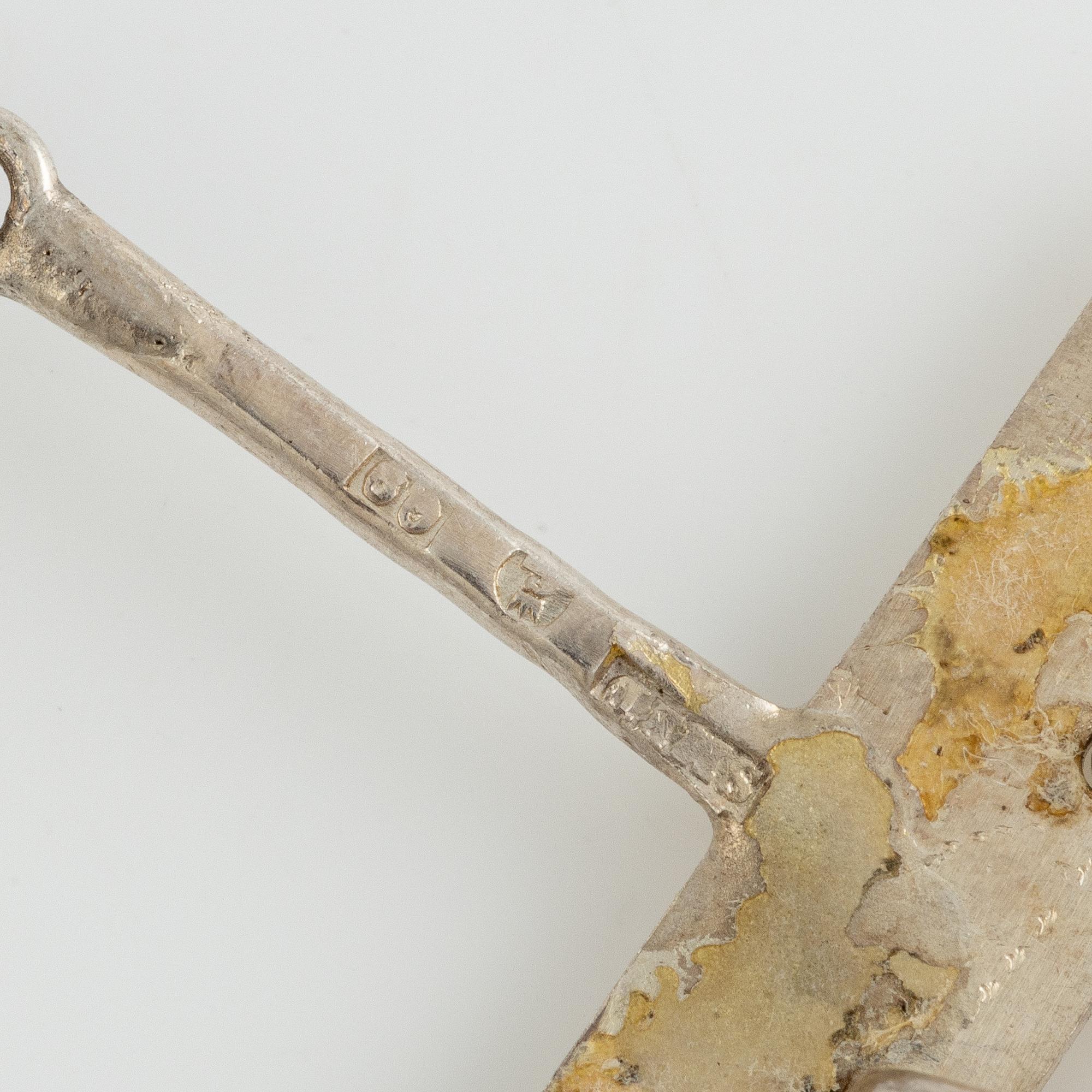 Lars Arby, a neck ring, two pendants and two pairs of earrings, silver, Gothenburg circa 1966, 1976, 1977 and 1980.