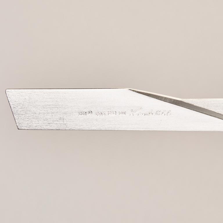A sterling silver letter knife, mark of Rolf Lindståhl, Stockholm 2000.