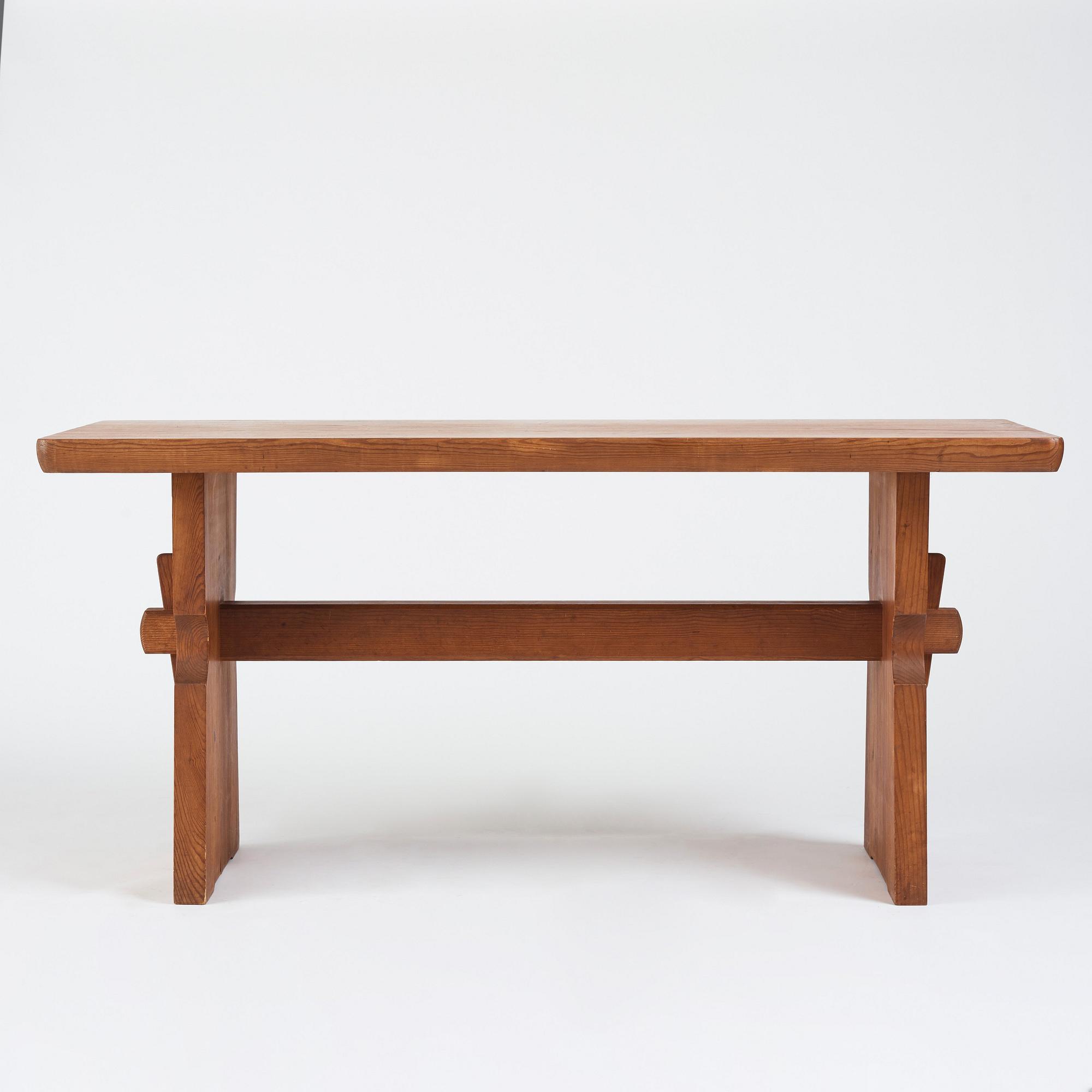 Axel Einar Hjorth, a stained pine 'Värmdö' table, Nordiska Kompaniet, Sweden 1930s.