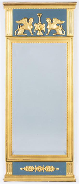 An Empire style mirror, mid 20th Century.