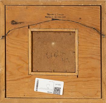 Christer Strömholm, oil on panel, signed and dated -43.
