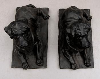 TRÄDGÅRDSSKULPTURER, 1 par, gjutjärn, 1900-/2000-tal.