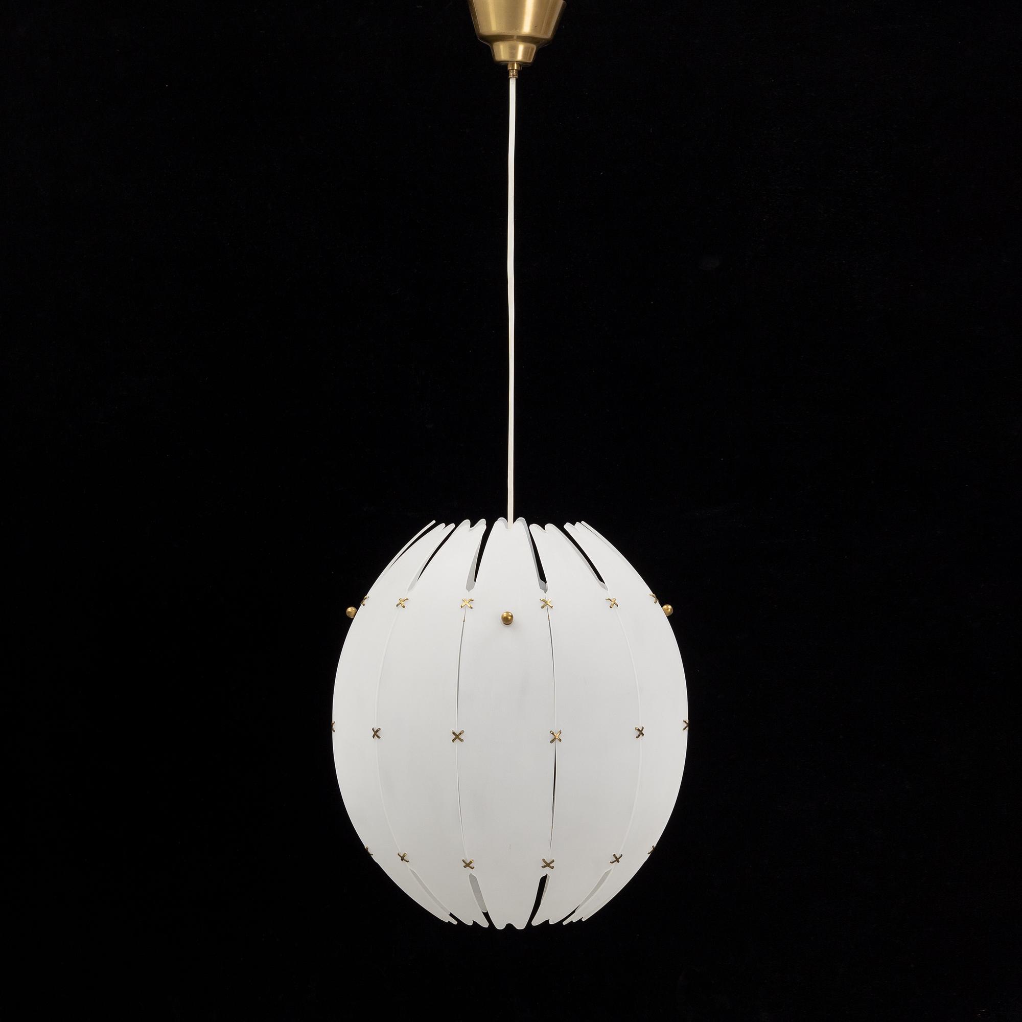 Hans Bergström, a Swedish Modern ceiling light, model no 57, Atelje Lyktan, 1940's/50's.