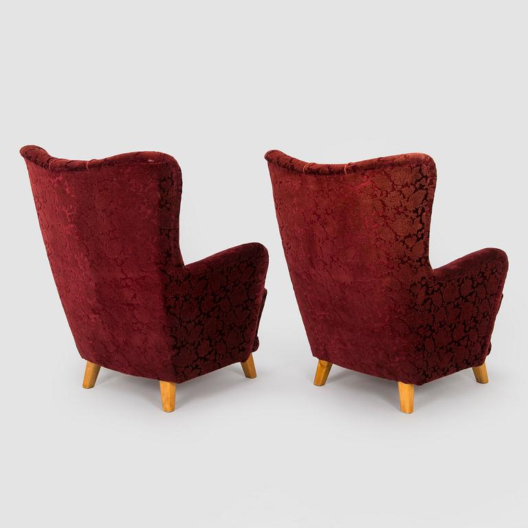 Ilmari Lappalainen, fåtöljer, ett par, "Rex", Asko, 1900-talets mitt.