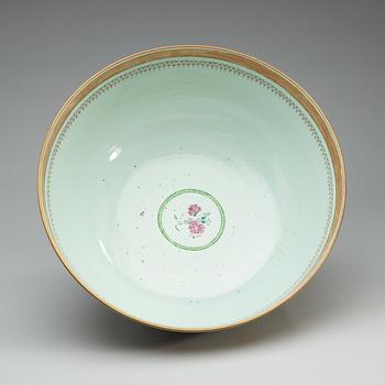 BÅLSKÅL, kompaniporslin. Qing dynastin, Qianlong (1736-95).