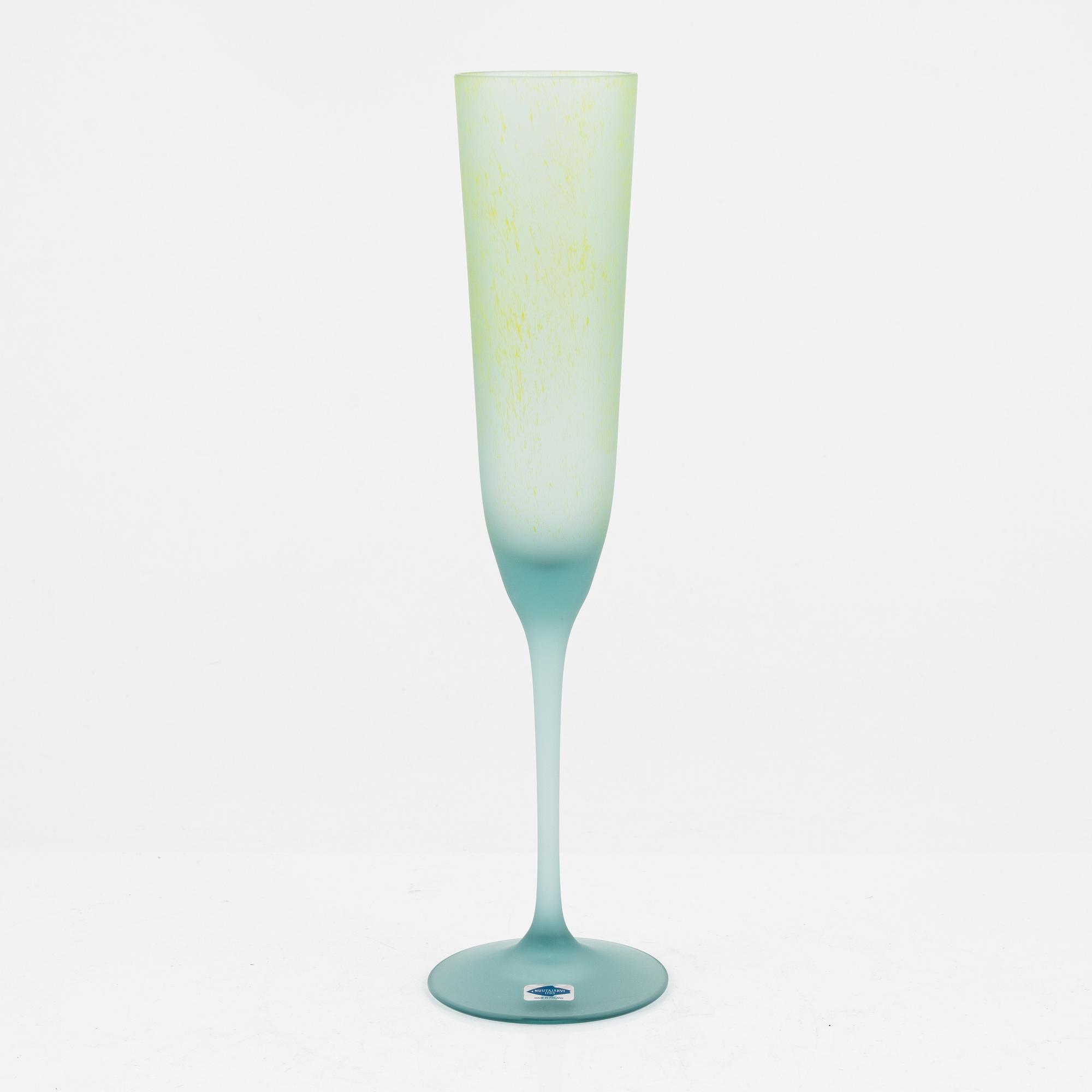 Oiva Toikka, Pokalglas, Nuutajärvi, frostat gröntonat.