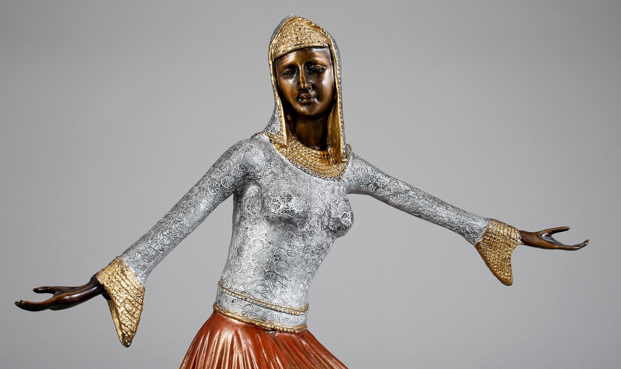 SKULPTUR, brons, troligen Art Déco, 1900-tal.