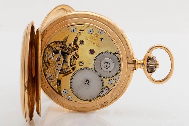 POCKET WATCH, hunter, Gèneve Schweiz, 54 mm.