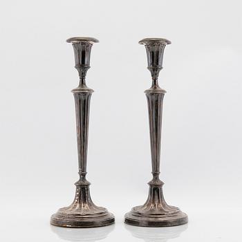Goldsmiths & Silversmiths Co Ltd, candlesticks a pair, silver London 1901.