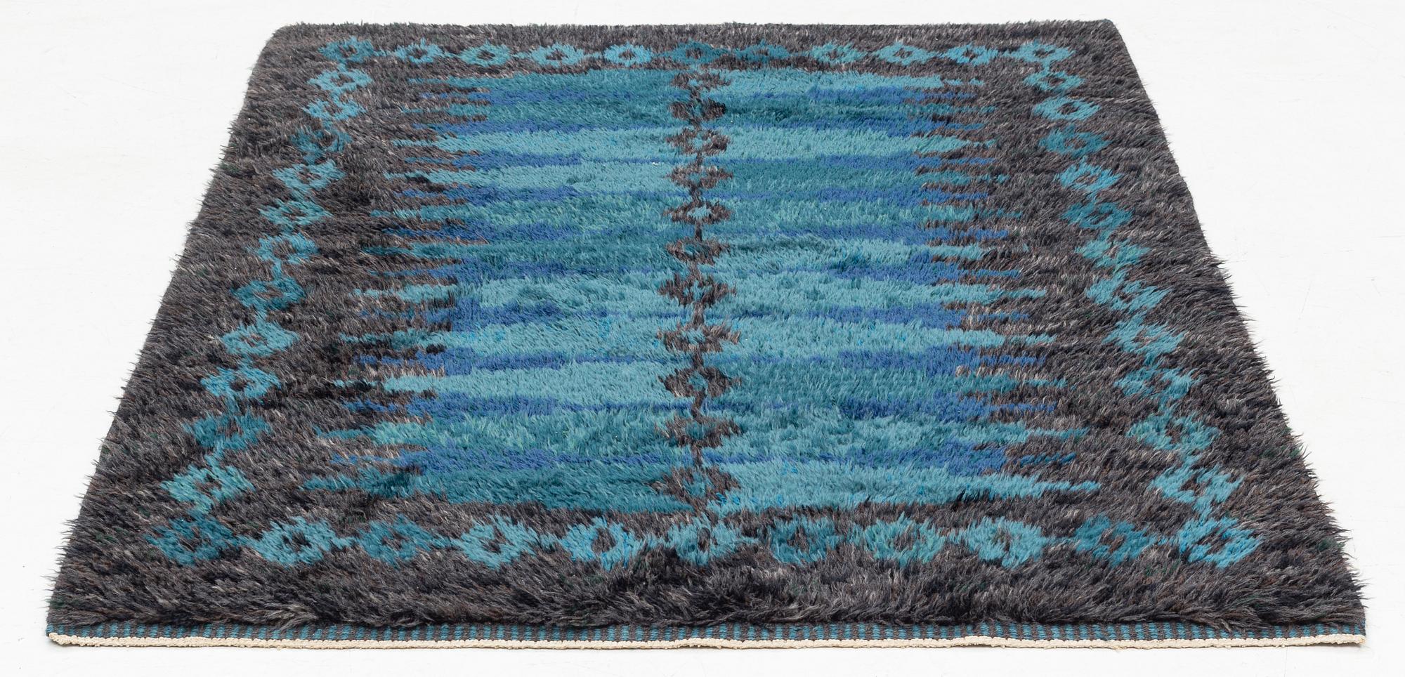 Irma Kronlund, matta, rya, ca 160 x 122 cm, signerad IK KLH.