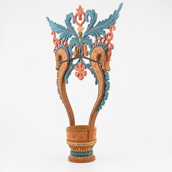 Erik Westberg, a crown cup, Rengsjö, Sweden, signed and dated 1987.