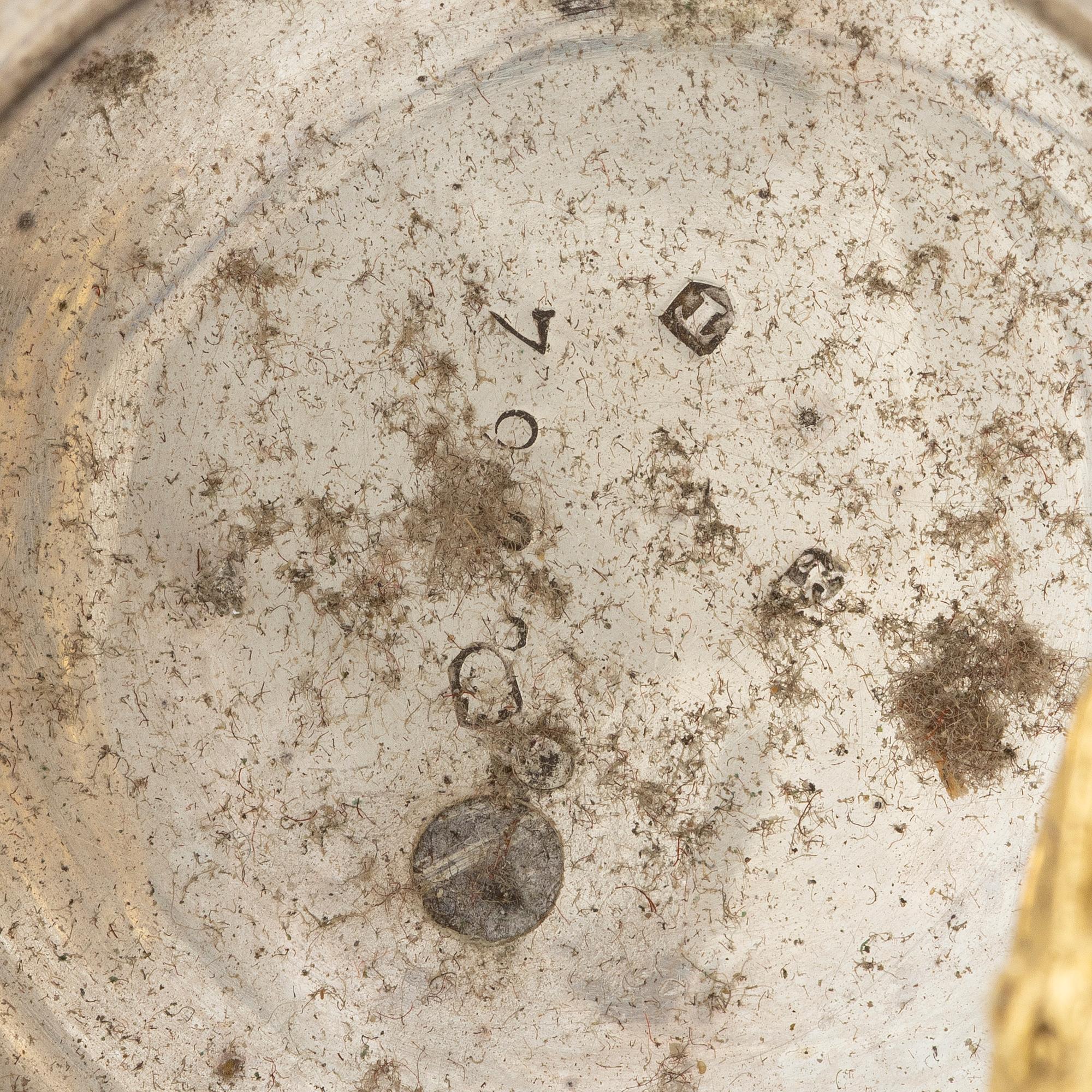 A silver double-case pocket watch by Robert Markham (watchmaker in London c 1725).