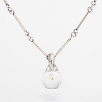 Björn Weckström, a sterling silver pendant, 'Nuggetdrop' for Lapponia with chain in silver.