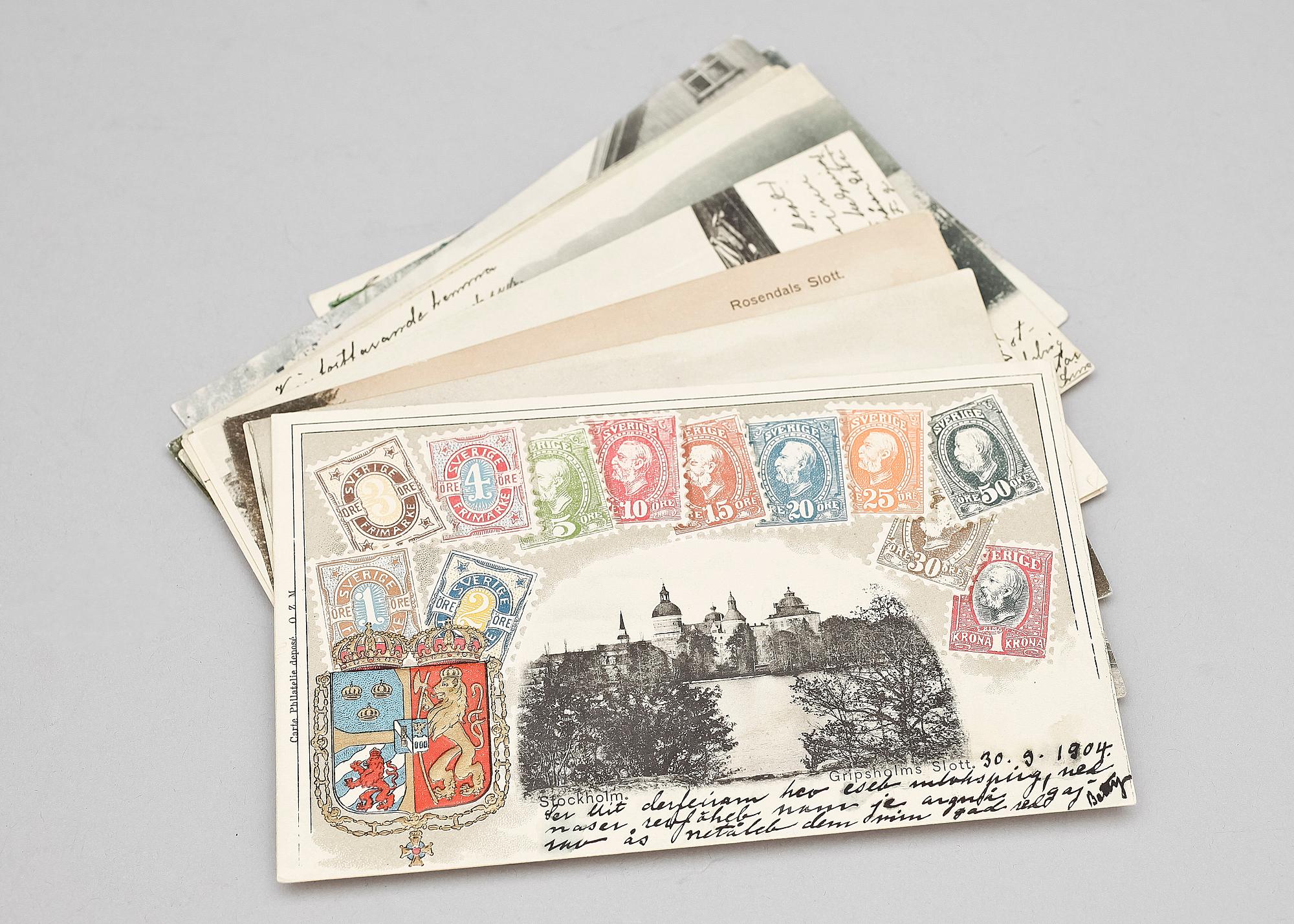 VYKORTSALBUM, mestadels bilder från omkring 1900.