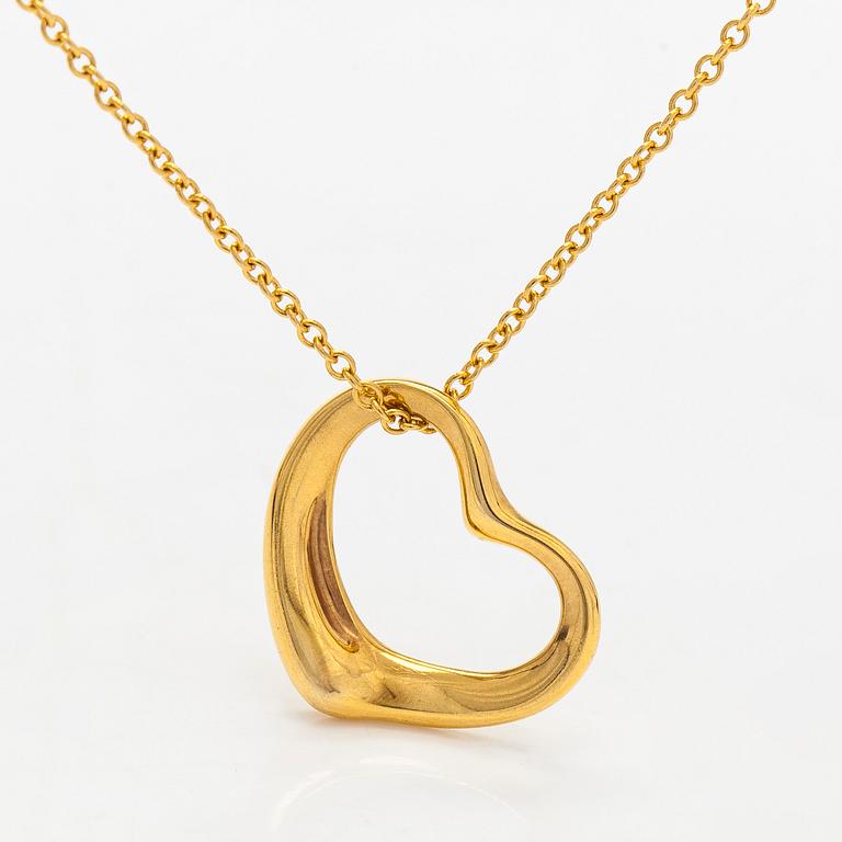 Tiffany & Co, Elsa Peretti, an 18K gold 'Open Heart' necklace.