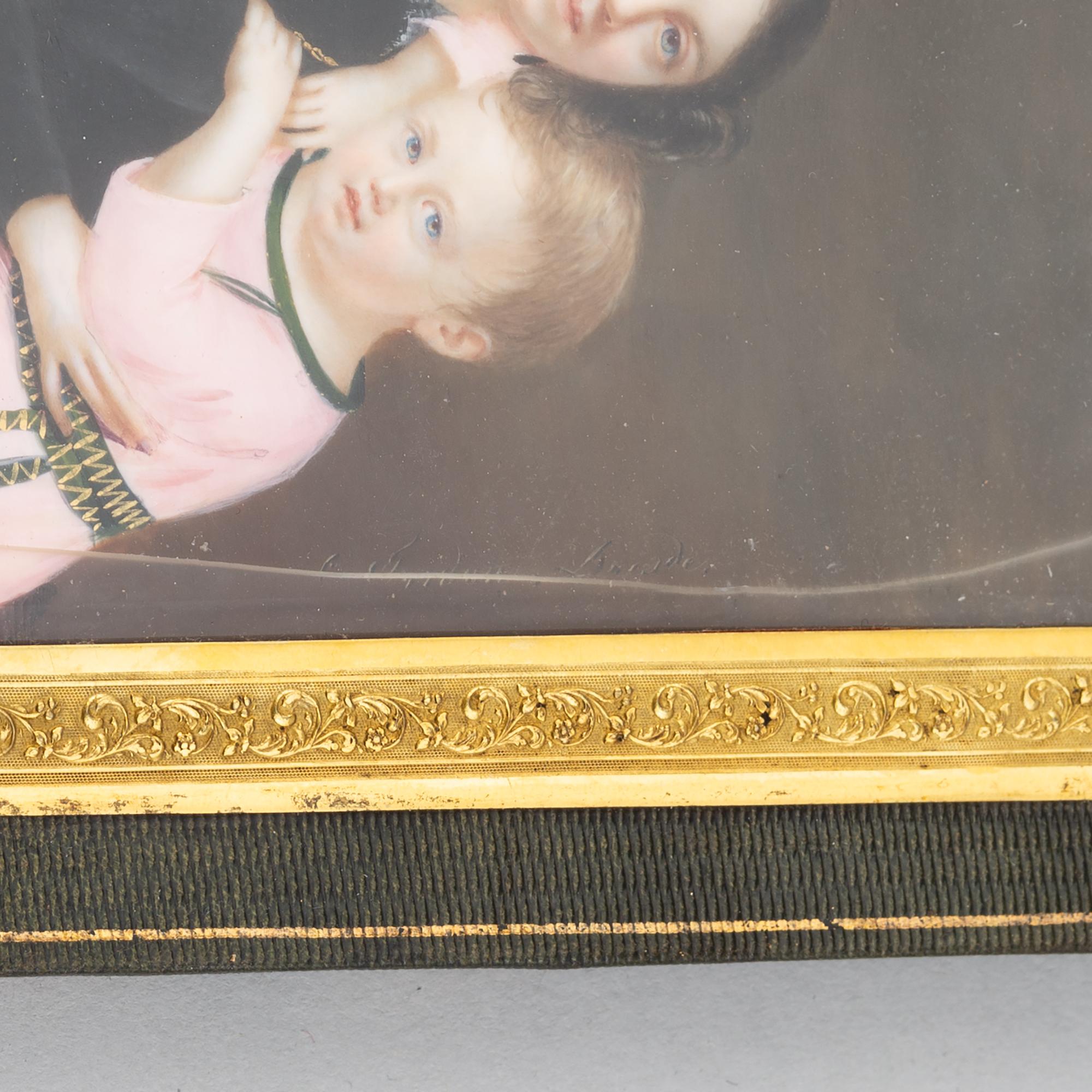 Caroline Franziska Tridon. Miniature. Signed.