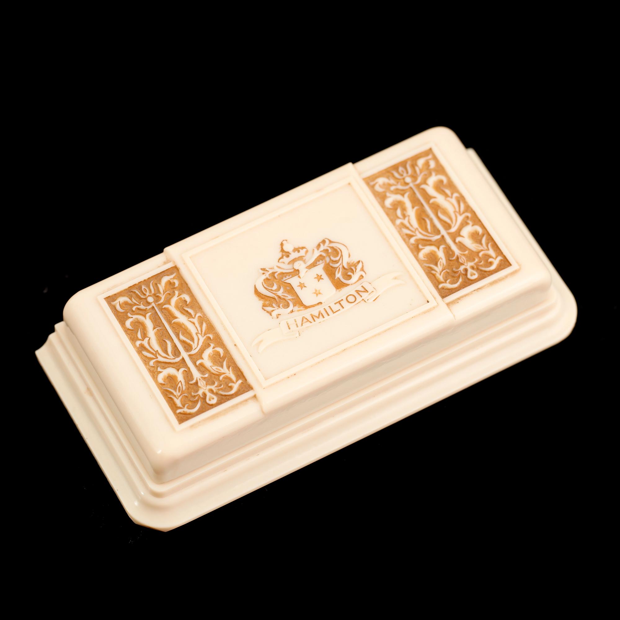 DAMARMBANDSUR, 14 k vitguld, Hamilton Watch Co, Lancaster, med mindre briljanter, 1900-talets första hälft.